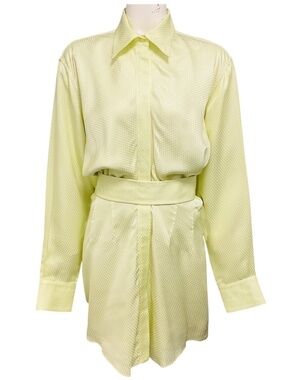 Brandon Maxwell | Dresses | Brandon Maxwellgathered Taffeta Mini Shirt Dress  | Poshmark